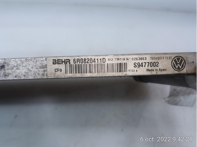 Condensador / radiador de ar condicionado para seat ibiza iii (6l1) (2002-2007) 1.4 tdi amf 6R0820411D
