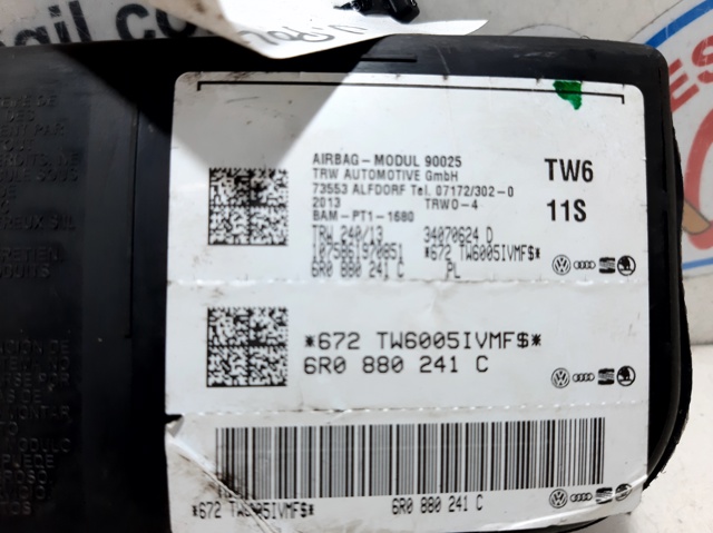 VAG 6R0880241C Подушка безопасности (AIRBAG) спинки сиденья левого в наличии Харьков