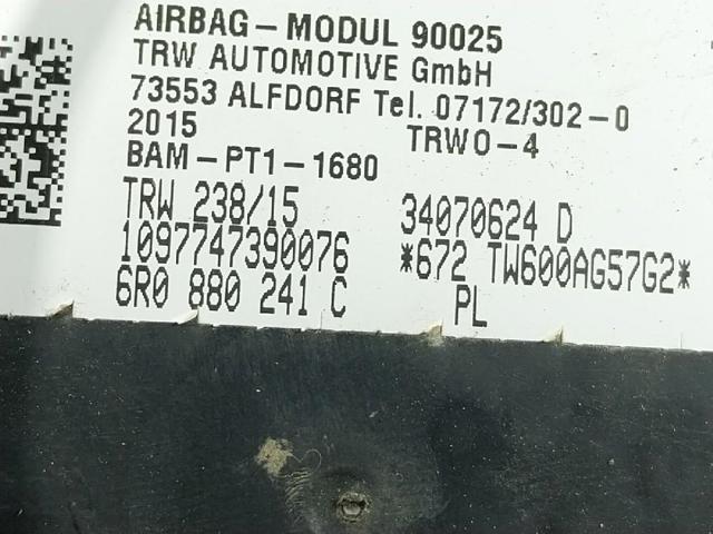 6R0880241C VAG Подушка безопасности (AIRBAG) спинки сиденья левого купить в Винница