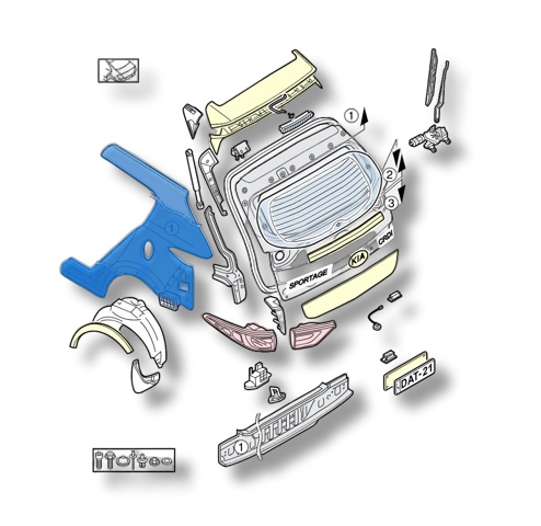 HYUNDAI 71503F1C00 Крыло заднее левое в наличии Днепр