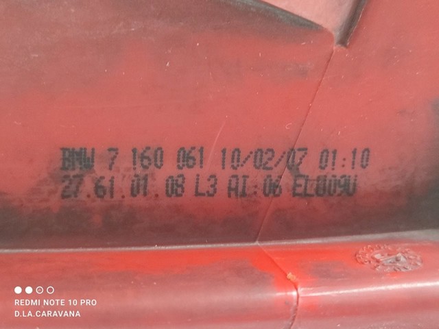 7160061 BMW Фонарь задний левый внешний купить в Сумы