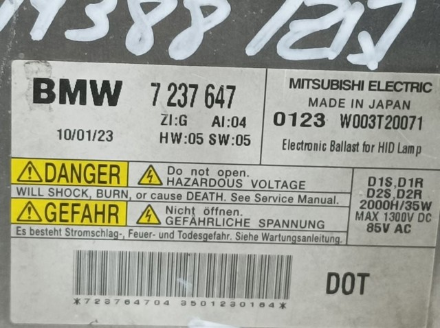 7237647 BMW Ксенон, блок управления купить в Одесса