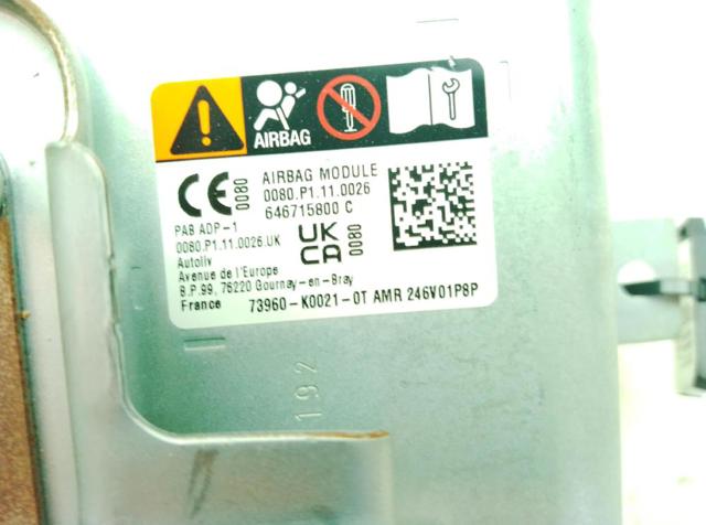 73960K0021 Подушка безопасности (AIRBAG) пассажирская купить Чернигов