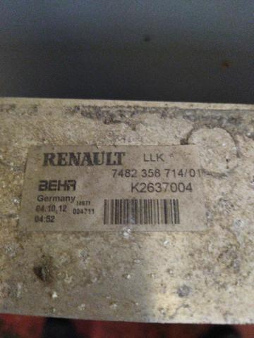 7482358714 RENAULT Радиатор интеркуллера купить в Николаев