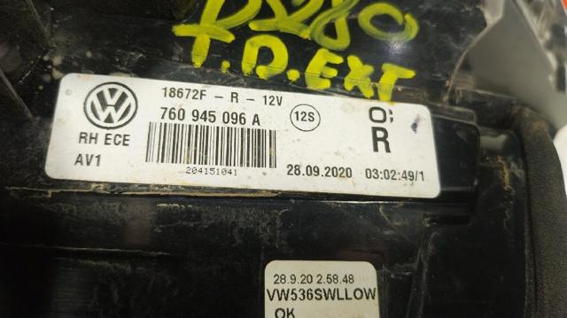 VAG 760945096A Фонарь задний правый внешний в наличии Ирпень
