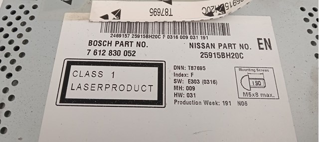 7612830052 NISSAN купить в Черкассы