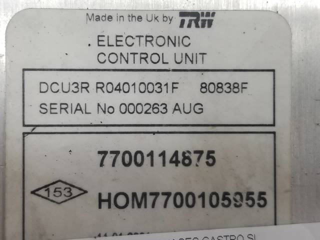RENAULT 7700114875 в наличии Запорожье
