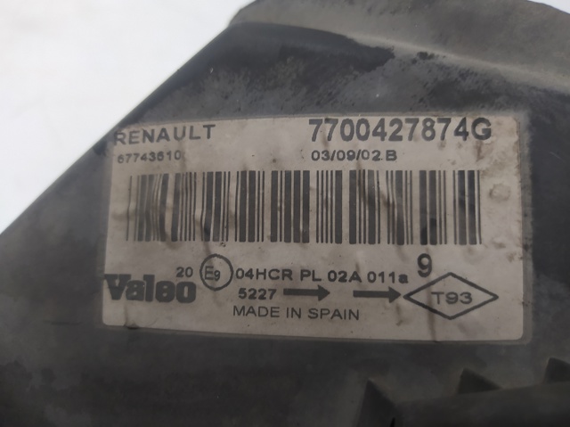 7700427874G RENAULT Левая фара купить в Черкассы