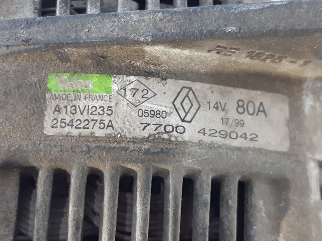 RENAULT 7700429042 Генератор в наличии Черновцы