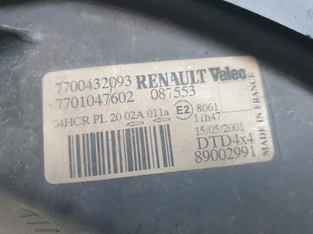 RENAULT 7700432093 Правая фара в наличии Ровно