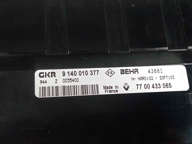 7700433065 RENAULT Блок управления режимами отопления/кондиционирования купить в Украина