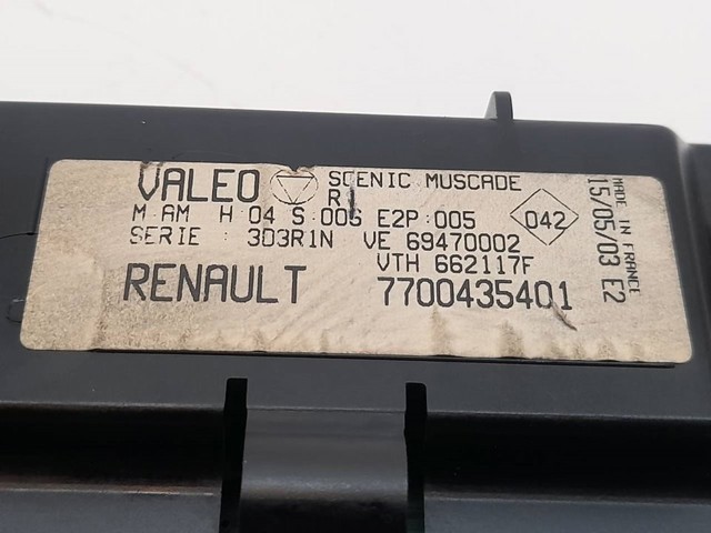 RENAULT 7700435401 Блок управления кондиционером в наличии Черкассы