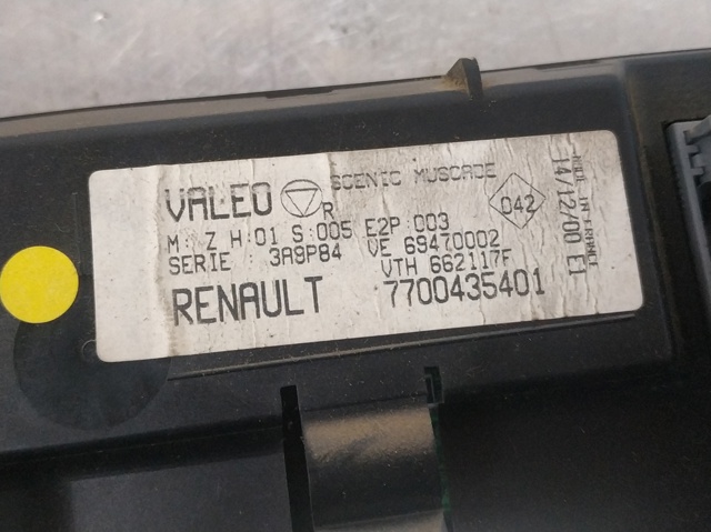 RENAULT 7700435401 Блок управления режимами отопления/кондиционирования в наличии Полтава