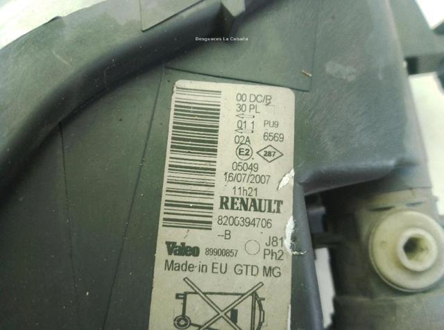 RENAULT 7701064406 Левая фара в наличии Каменское