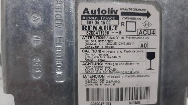 RENAULT 7701069905 Модуль-процессор управления подушкой безопасности (ЭБУ AIRBAG) в наличии Николаев