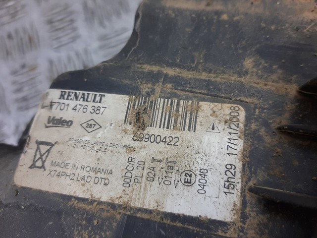 RENAULT 7701476387 Правая фара в наличии Днепр