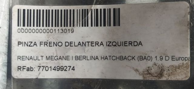 RENAULT 7701499274 Суппорт тормозной передний левый в наличии Ужгород