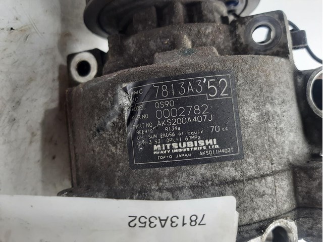 Compressor de ar condicionado para mitsubishi asx 1.6 mivec 4a92 7813A352