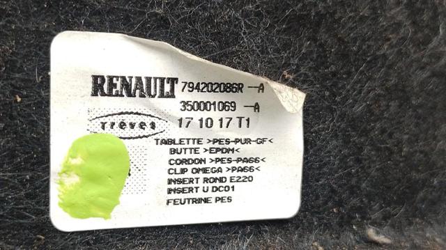 RENAULT 794202086R Полка салона задняя в наличии Полтава