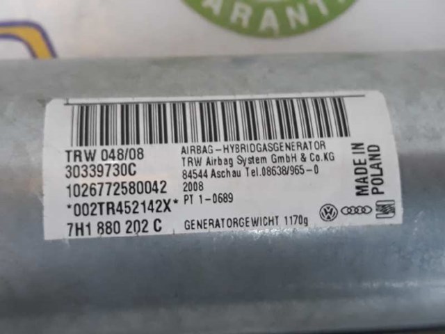 Cinto de segurança (AIRBAG) de passageiro 7H1880202C VAG