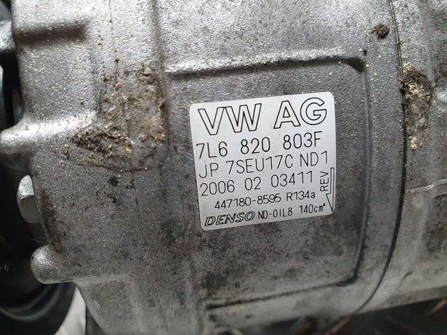 Compressor de ar condicionado para Volkswagen Touareg 3.0 V6 TDI BKS 7L6820803F