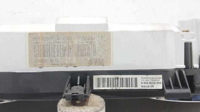 VAG 7L6920881A Приборная доска (щиток приборов) в наличии Львов