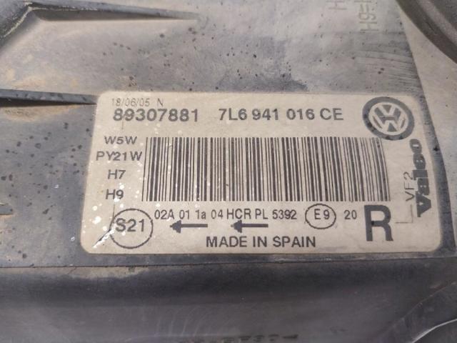 VAG 7L6941018BF Правая фара в наличии Черкассы