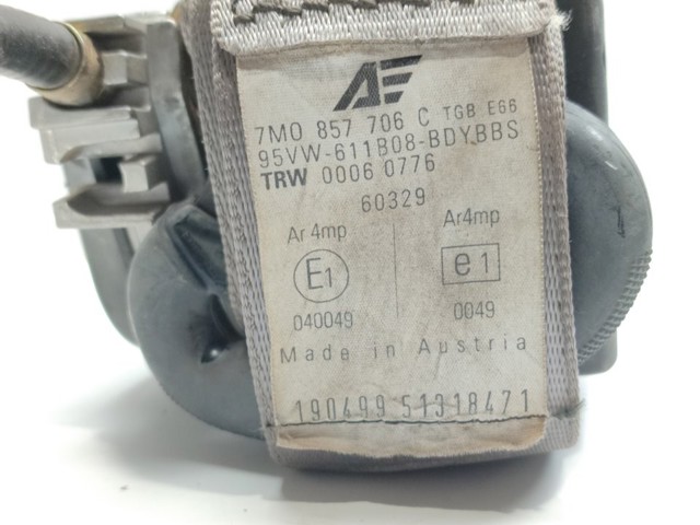 VAG 7M0857706C Ремень безопасности в наличии Киев