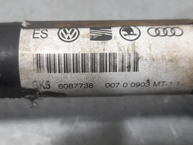 VAG 7N0407763A Полуось (привод) передняя левая в наличии Тернополь