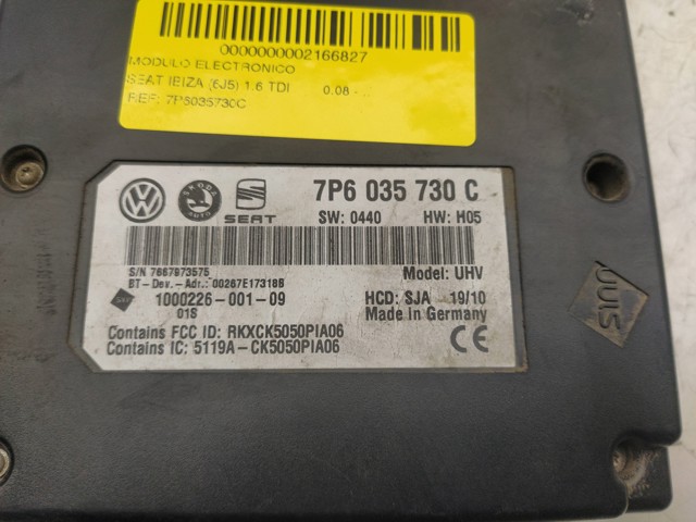 7P6035730C VAG Блок управление Bluetooth купить в Одесса