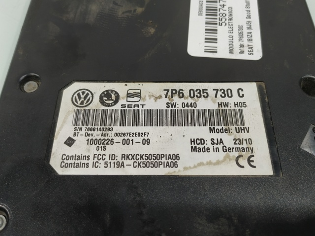 7P6035730C VAG Блок управление Bluetooth купить в Кривой Рог