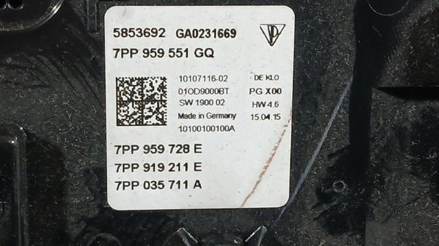 PORSCHE 7PP959551GQ в наличии Киев