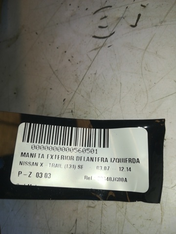 Maçaneta externa direita da porta traseira 80640JG00A Nissan