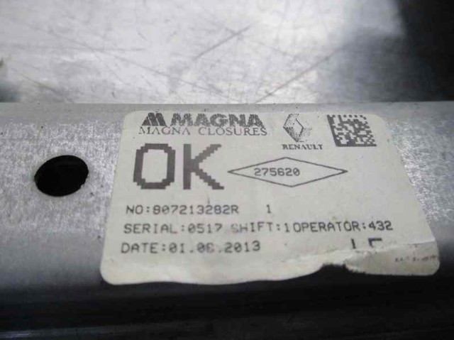 Mecanismo de acionamento de vidro da porta dianteira esquerda Renault LOGAN 2 L52