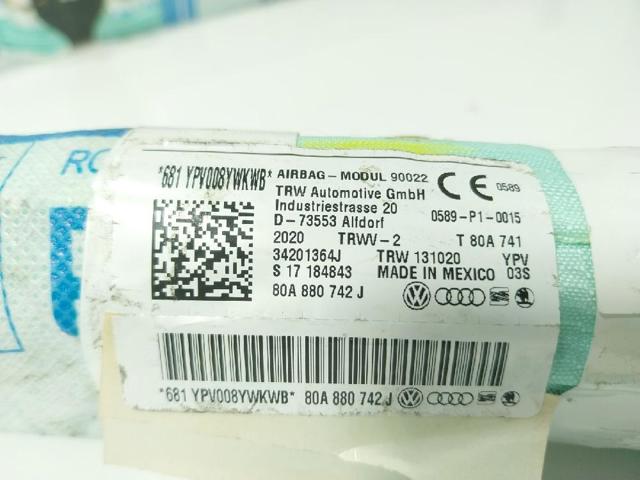 80A880742J Подушка безопасности (AIRBAG) шторка боковая правая купить Черновцы