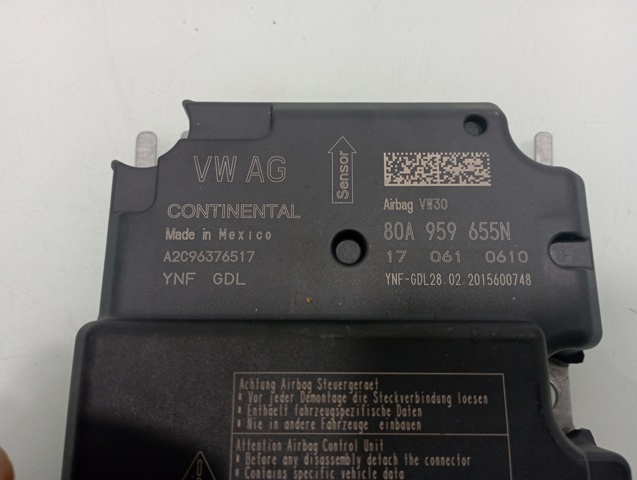 80A959655N Модуль-процессор управления подушкой безопасности (ЭБУ AIRBAG) купить Одесса