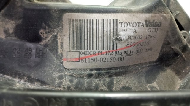 TOYOTA 8115002150 Фара левая в наличии Украина