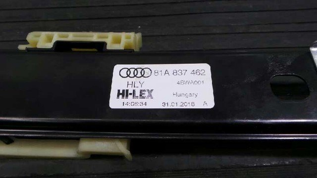 Mecanismo de acionamento de vidro da porta dianteira direita Audi Q2 GAB, GAG