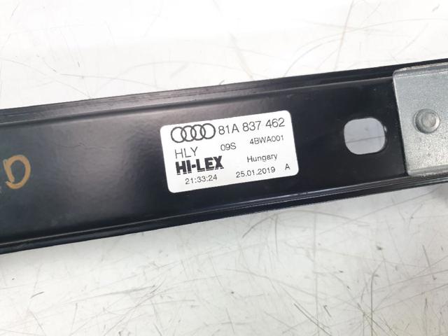 Mecanismo de acionamento de vidro da porta dianteira direita Audi Q2 GAB, GAG