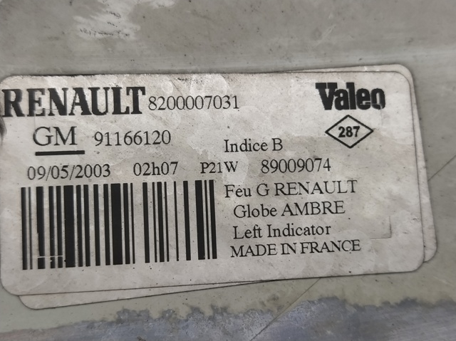 RENAULT 8200007031 Поворотник левый в наличии Ровно