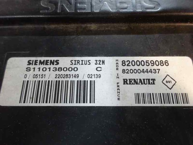 RENAULT 8200059086 Блок управления двигателем в наличии Днепр