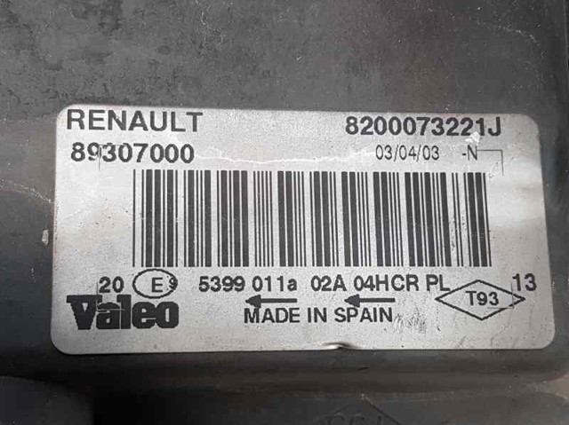 8200073221J RENAULT Фара правая купить в Черновцы