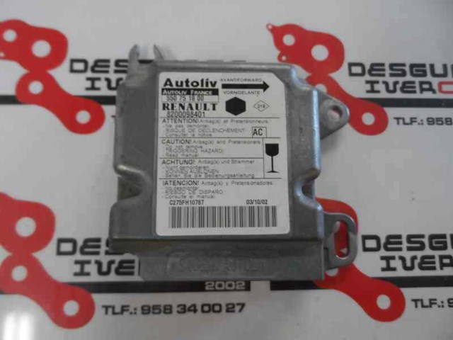 8200098401 RENAULT Модуль-процессор управления подушкой безопасности (ЭБУ AIRBAG) купить в Сумы