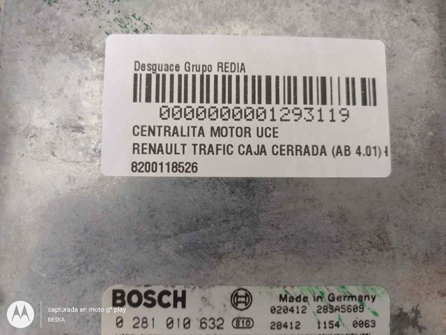 8200118526 RENAULT Блок управления двигателем купить в Харьков
