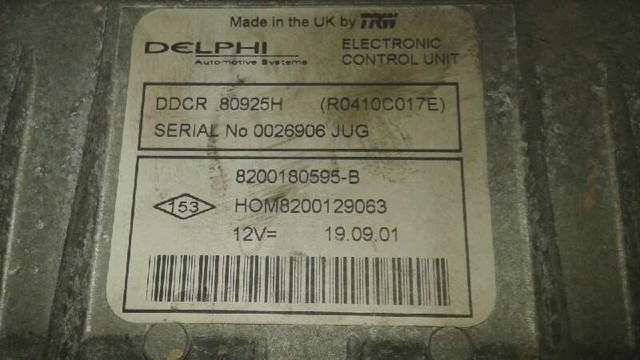 8200129063 RENAULT Модуль управления (ЭБУ) двигателем купить в Павлоград