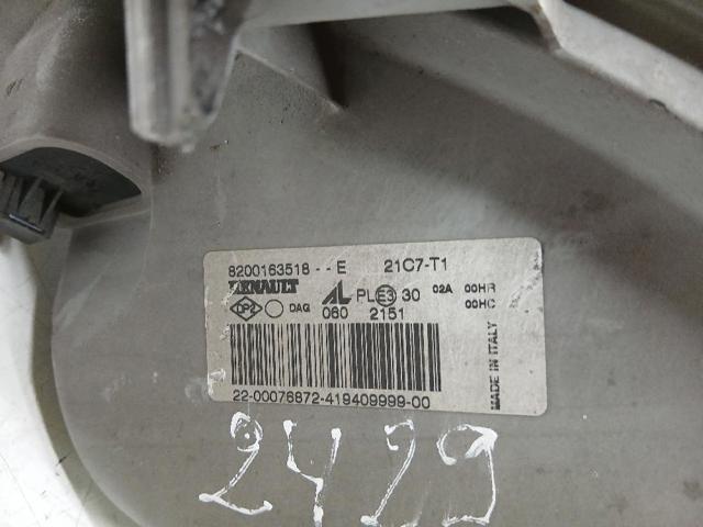 8200163518E RENAULT Правая фара купить в Украина