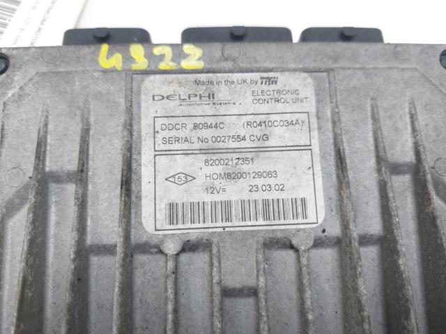 RENAULT 8200212351 Блок управления двигателем в наличии Павлоград