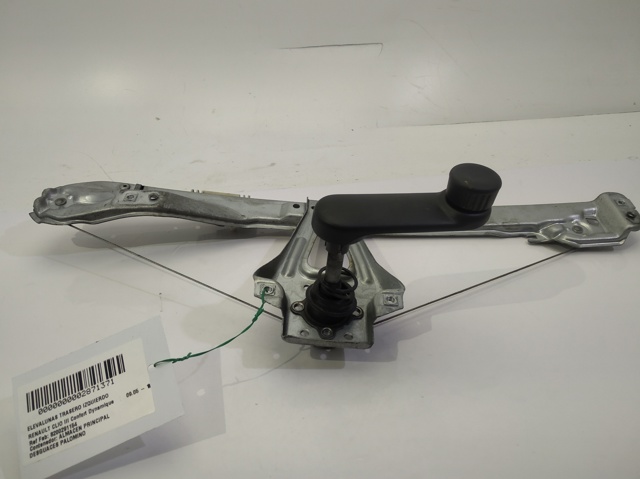 Mecanismo de acionamento de vidro da porta traseira esquerda 8200291154 RENAULT