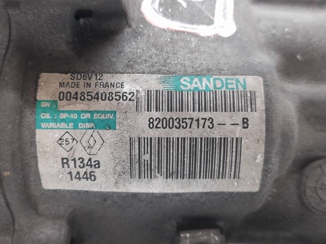 Compressor de ar condicionado para Renault Twingo II 1.2 16V (CN0K, CN0V) D4F772 8200357173B