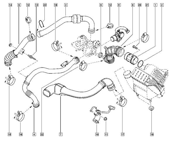 8200381079 RENAULT Впускной патрубок воздушного фильтра купить в Украина